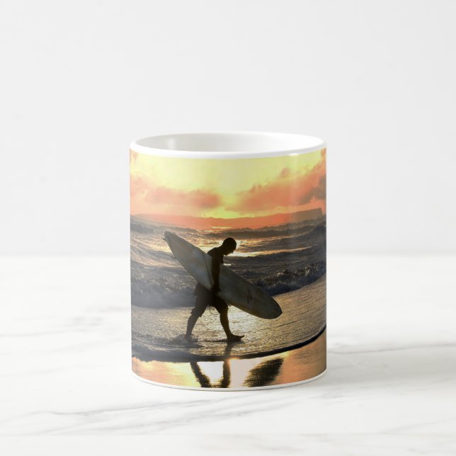Hawaiian Surfer Heading Home Coffee Mug (Center)