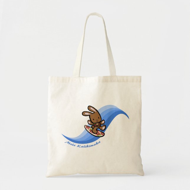 Hawaiian Surfing Bunny Bags and Totes (Front)