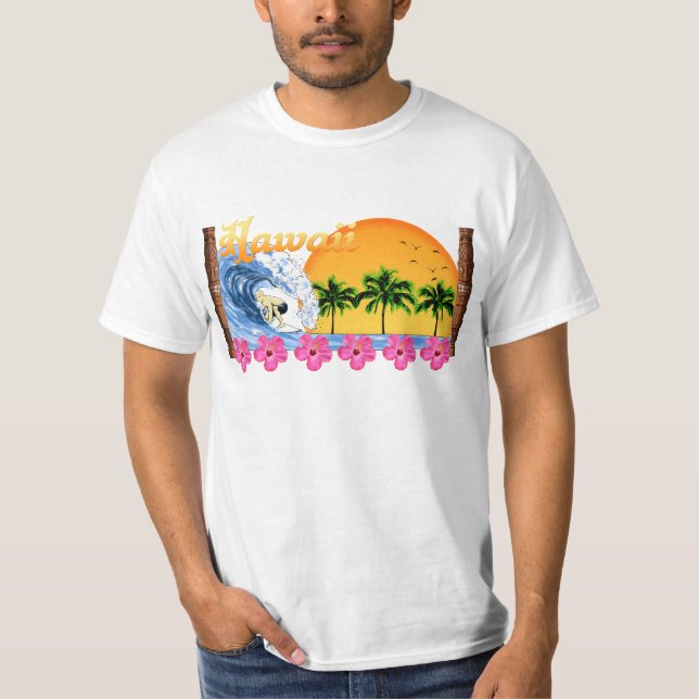 Hawaiian Surfing T-Shirt (Front)