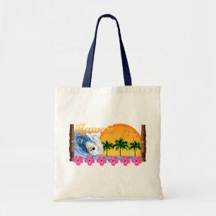Hawaiian Surfing Tote Bag