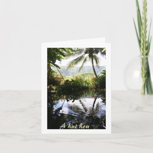 Hawaiian Sympathy Thank You from the Family (Front)