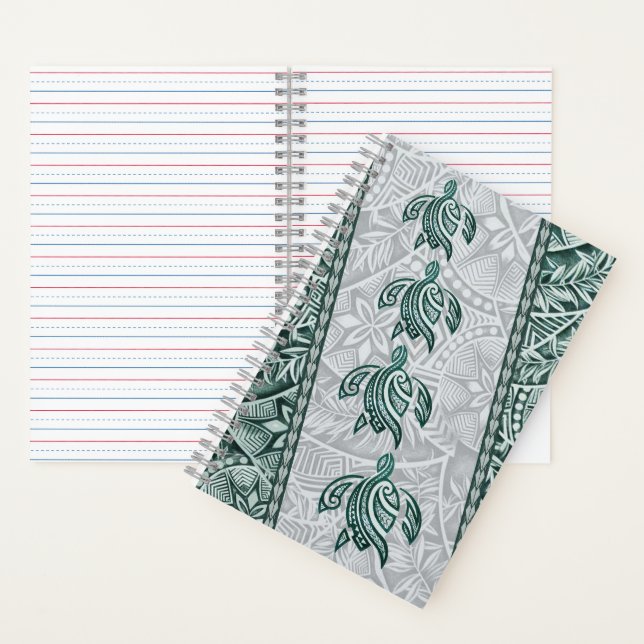 Hawaiian Tapa and Honu Notebook (Inside)