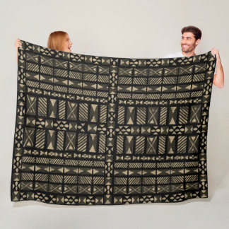Hawaiian Tapa Pattern Fleece Blanket