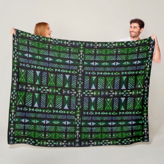 Hawaiian Tapa Pattern Fleece Blanket