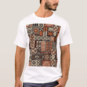 Hawaiian Tapa: Tribal Patchwork T-Shirt