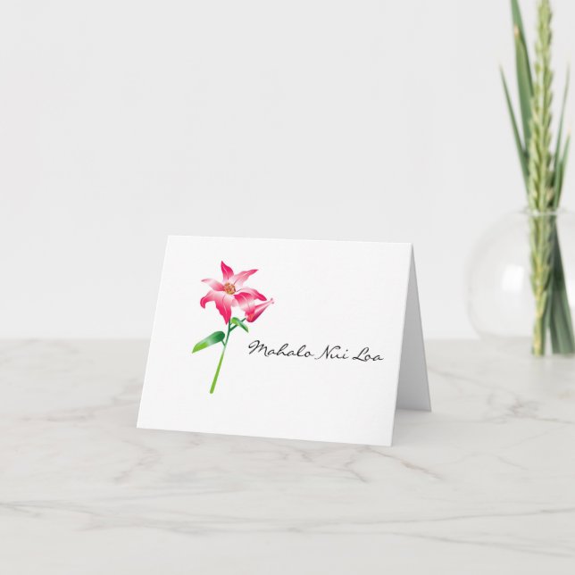 Hawaiian Thank You Card (Front)