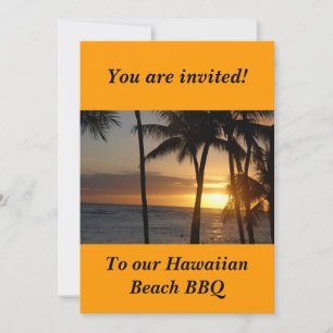 Hawaiian Themed Party Invitation