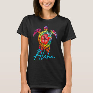 Hawaiian Tie Dye Sea Turtle Aloha For Family Vaca T-Shirt
