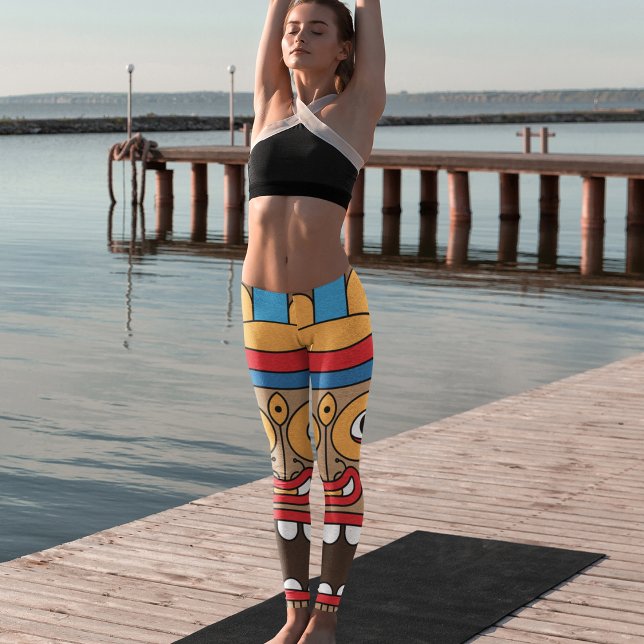 hawaiian tiki god leggings (Creator Uploaded)