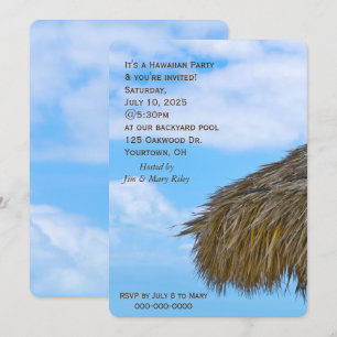 Hawaiian Tiki Hut party invite
