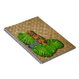 Hawaiian Tiki Lauhala Notebook