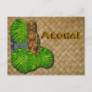 Hawaiian Tiki Lauhala Postcard 2