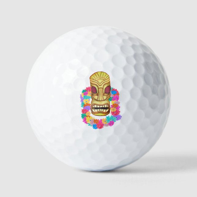  Hawaiian Tiki Mask Golf Balls (Front)
