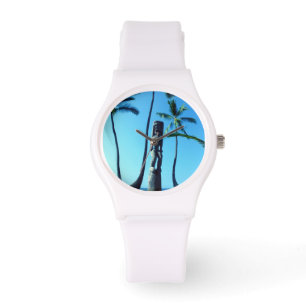 Hawaiian Tiki Statue Sporty Watch