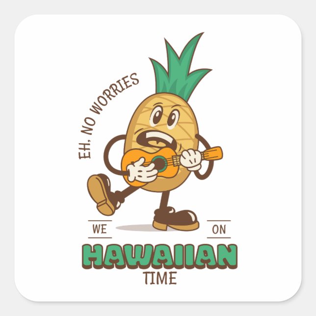 Hawaiian Time Chill Sticker (Front)
