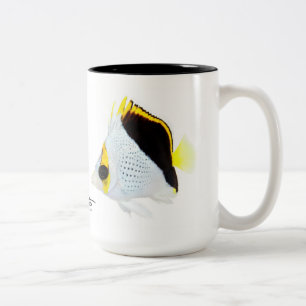 Hawaiian Tinker's Butterflyfish Two-Tone Coffee Mug
