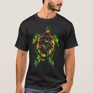Hawaiian Tribal Polynesian Tattoo Sea Animal  Turt T-Shirt