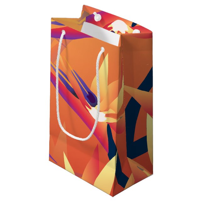 Hawaiian Tropical Bird-of-Paradise Luau Gift Bag S (Front Angled)