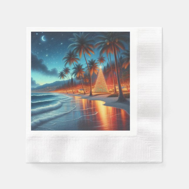Hawaiian/Tropical Christmas  Napkin (Front)