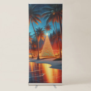 Hawaiian/Tropical Christmas  Retractable Banner