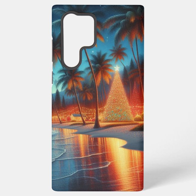 Hawaiian/Tropical Christmas  Samsung Galaxy S22 Ultra Case (Back)