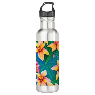 Hawaiian Tropical Flower Pattern  710 Ml Water Bottle