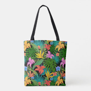 Hawaiian Tropical Flowers Tote Bag