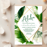 Hawaiian tropical greenery baby shower
