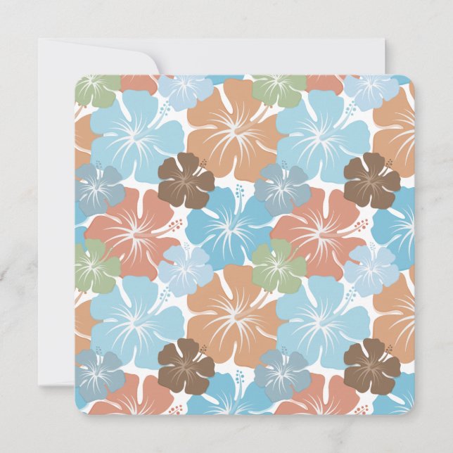 Hawaiian Tropical Hibiscus Flowers Sweet Sixteen Invitation (Front)