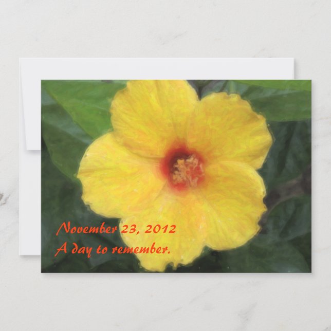Hawaiian Tropical Hibiscus Invitations (Front)