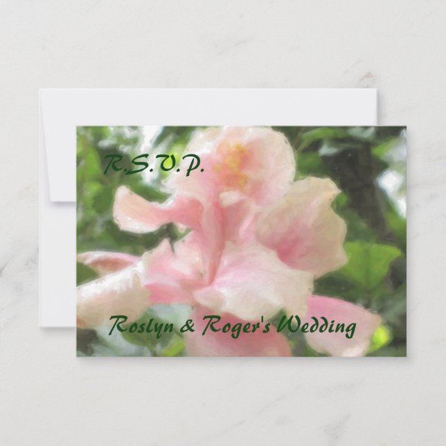 Hawaiian Tropical Hibiscus RSVP Cards (Front)