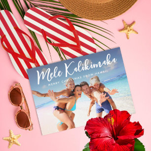 Hawaiian Tropical Holiday Palm Christmas Photo