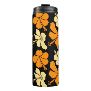 Hawaiian tropical natural floral seamless pattern  thermal tumbler