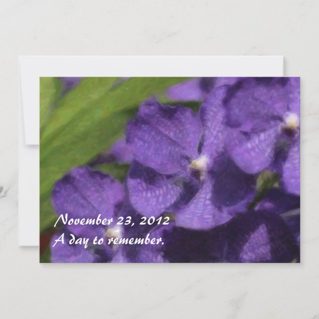 Hawaiian Tropical Orchid Invitations (Front)