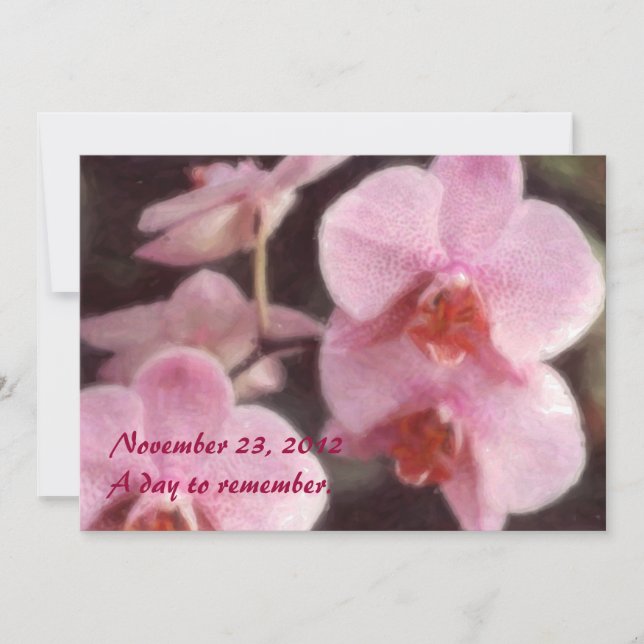 Hawaiian Tropical Orchid Invitations (Front)