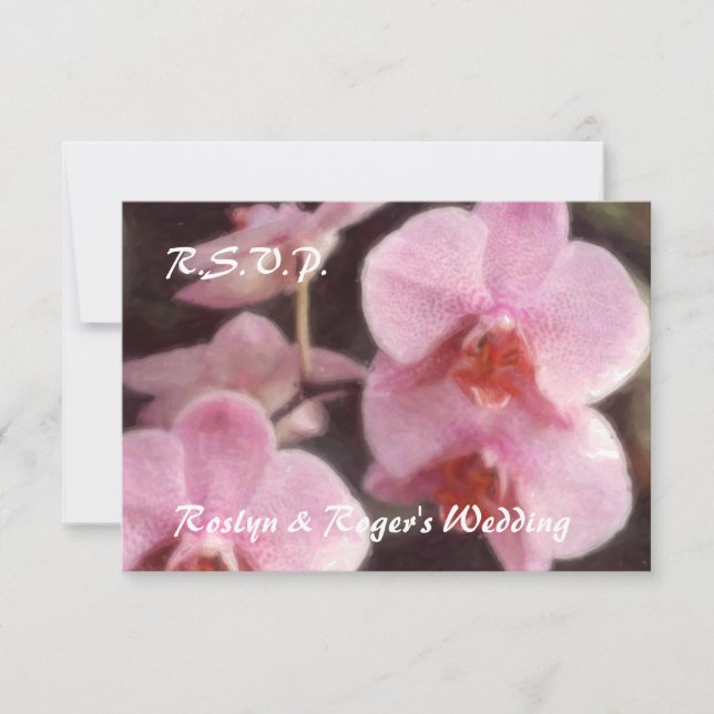 Hawaiian Tropical Orchid RSVP Cards (Front)