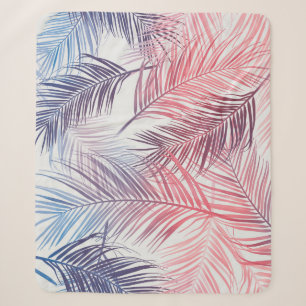 Hawaiian Tropical Palms: Stylish Seamless Sherpa Blanket