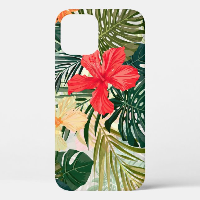 Hawaiian tropical plants, colourful flowers. Case-Mate iPhone case (Back)