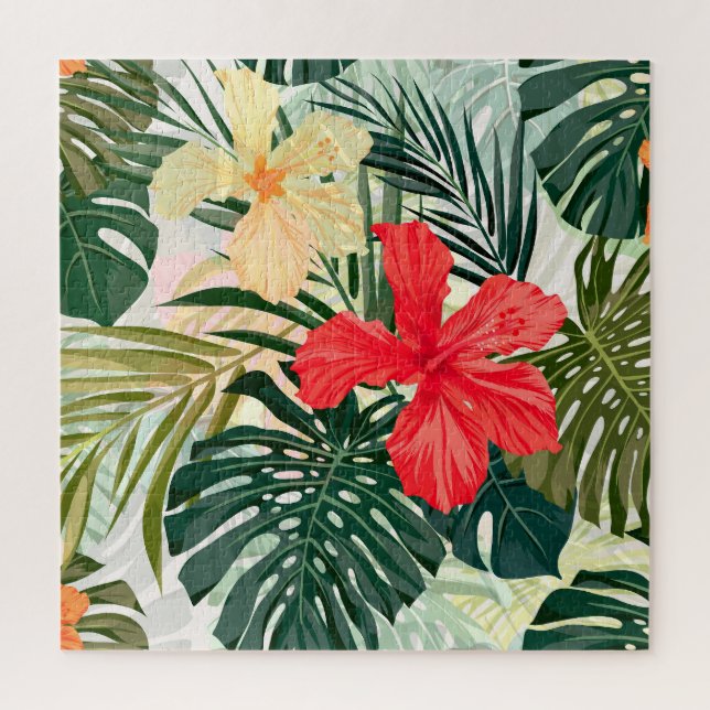 Hawaiian tropical plants, colourful flowers. jigsaw puzzle (Vertical)