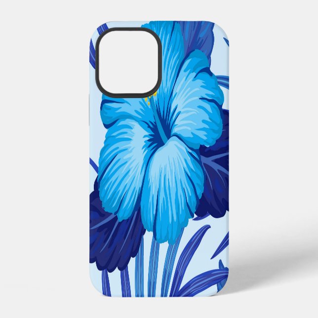 Hawaiian tropical plants, hibiscus pattern. iPhone case (Back)