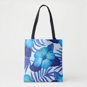 Hawaiian tropical plants, hibiscus pattern. tote bag