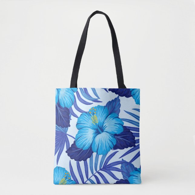 Hawaiian tropical plants, hibiscus pattern. tote bag (Front)