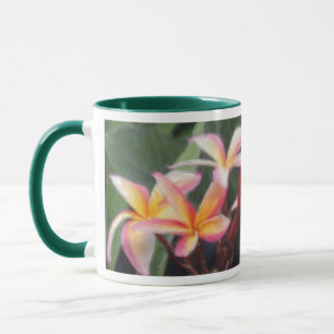 Hawaiian Tropical Plumeria & Hibiscus Mugs