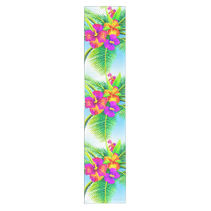 Hawaiian Tropical Seamless Pattern Short Table Runner