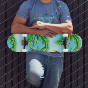 Hawaiian Tropical Seamless Pattern Skateboard