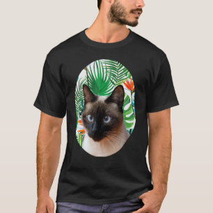 Hawaiian TShirt Siamese Cat gift Tropical Gift Ani
