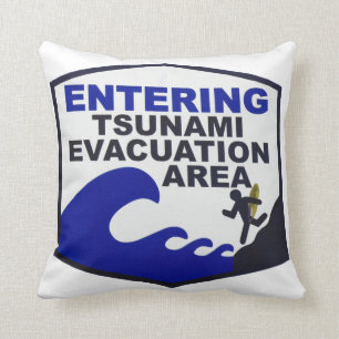 Hawaiian Tsunami Sign Cushion