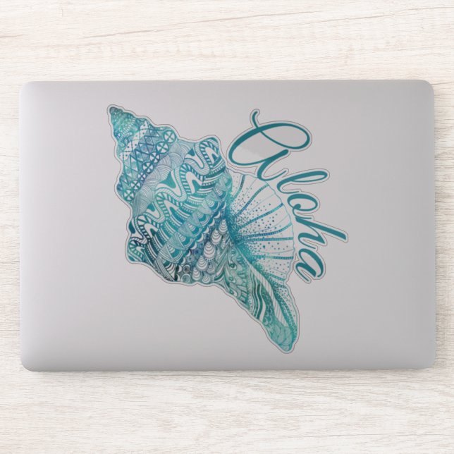 Hawaiian Turquoise Conch Shell Aloha (Computer)