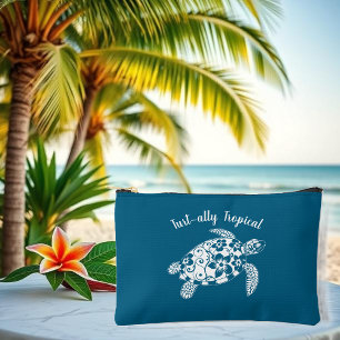 Hawaiian Turtle Fisherman Core-Ocean Blue Accessory Pouch