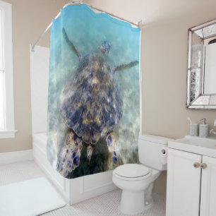 Hawaiian turtles shower curtain